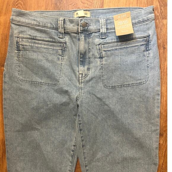 NWT Madewell Tall Kick Out Crop Jeans Penman Wash Size 33T - Picture 5 of 9